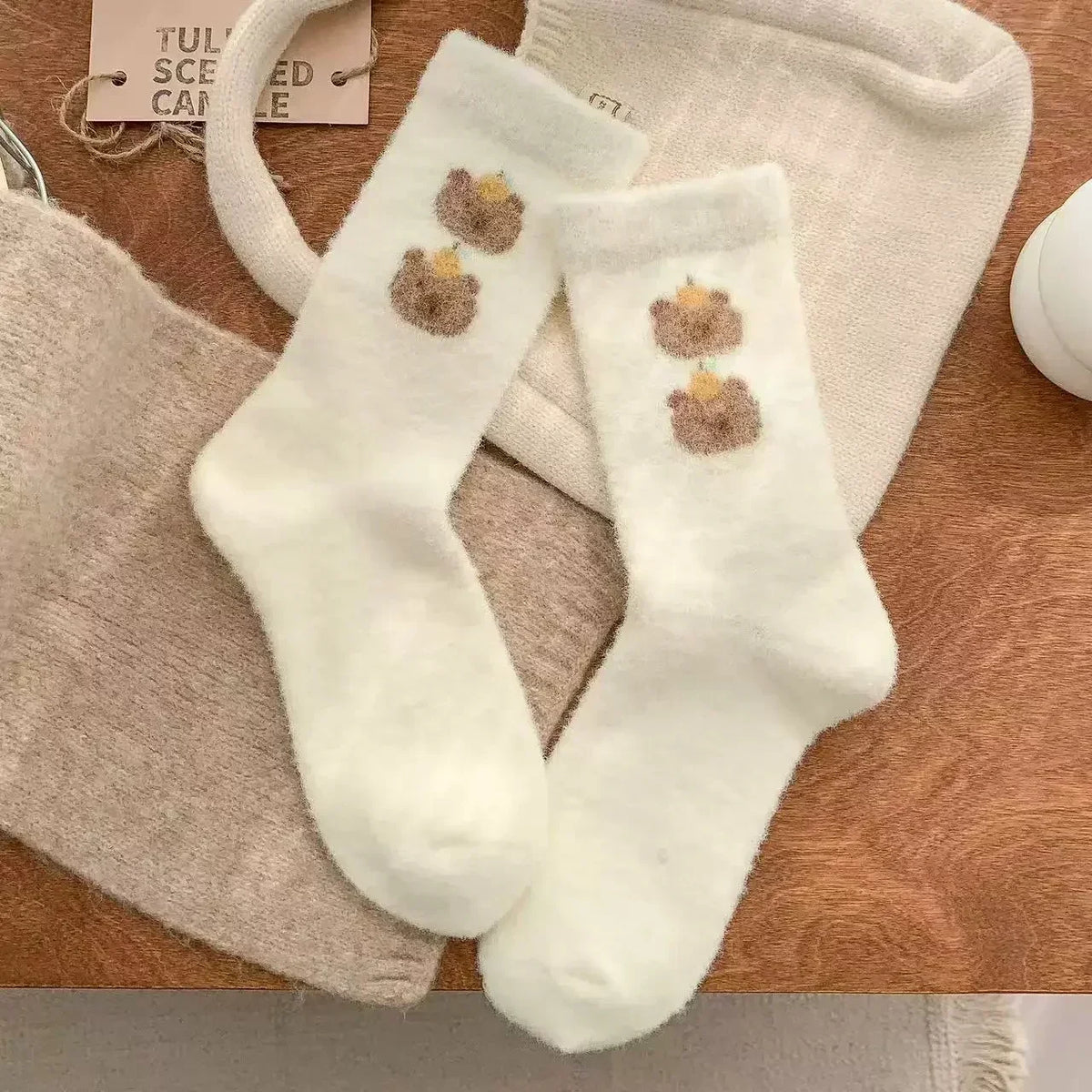 Calcetines Peluditos Osito