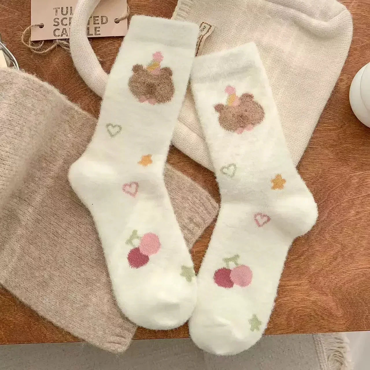 Calcetines Peluditos Osito